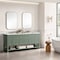 James Martin Vanities Breckenridge 72in Double Vanity, Smokey Celadon w/ 3 CM Arctic Fall Top 330-V72-SC-3AF - alternate 2